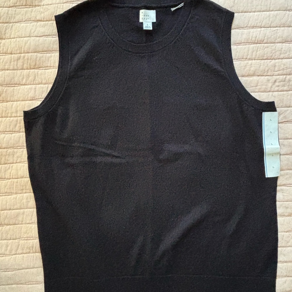 a new day Black Knit Top